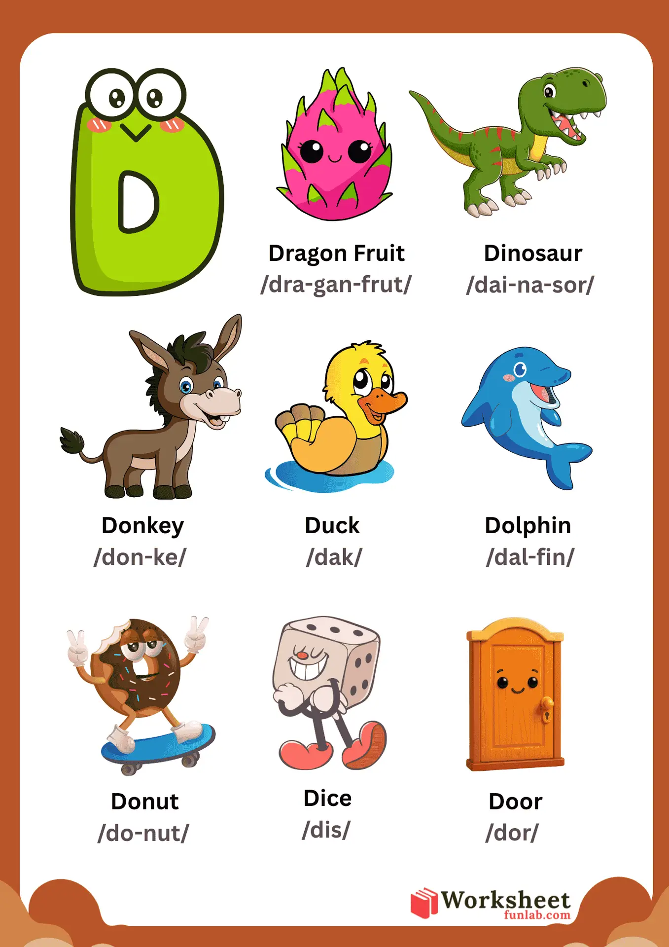 D Vocabulary Learning Chart