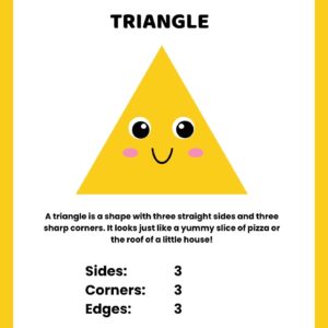 Triangle Colorful 2D Geometric Shapes Vocabulary Worksheet