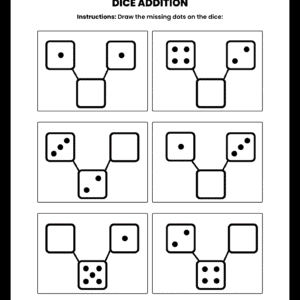 Dice Addition Missing Dots