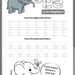 Tracing the Letter E